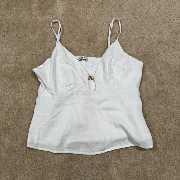 Abercrombie and Fitch Linen-Blend Beaded Cami - Picture 8 of 11